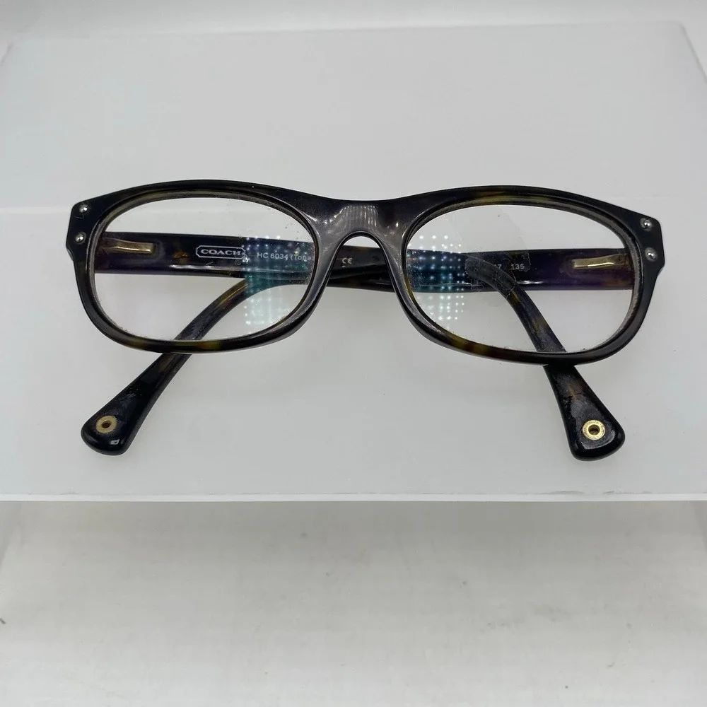 Coach Eyeglasses Sunglasses FRAME ONLY HC 6034 Topaz 50-17-135 Dark Tortoise 199
